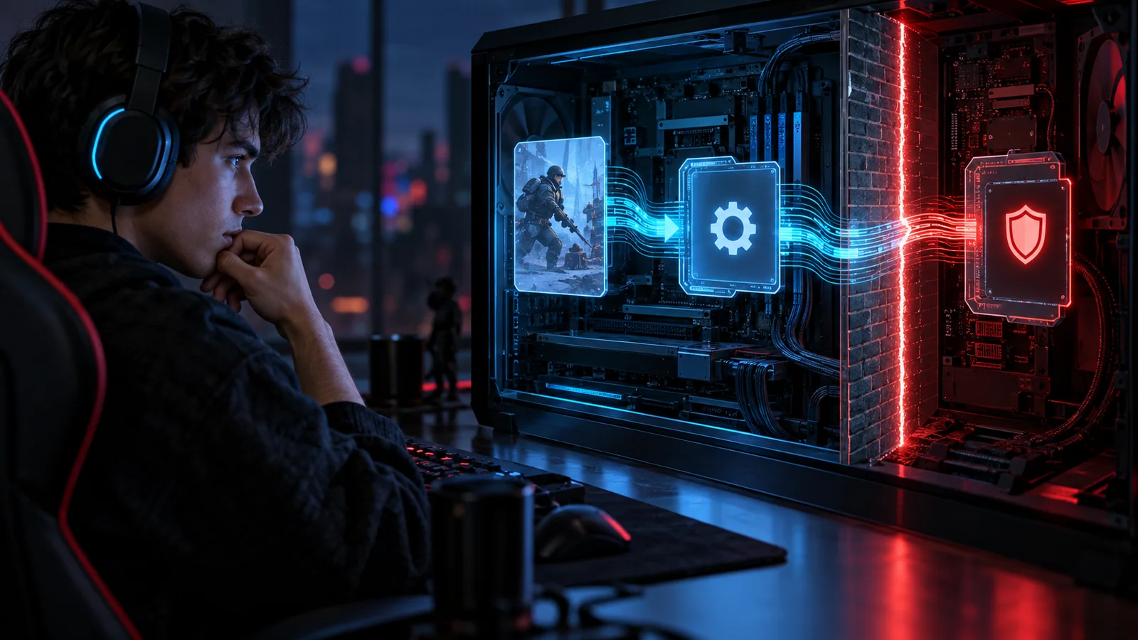 A privileged anti-cheat driver crosses a visible operating-system security boundary.